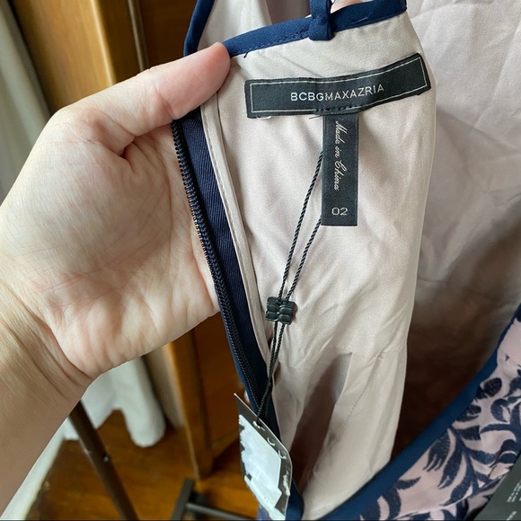 NWT | BCBGMAXAZRIA | Mauve Embroidered Dress - Picture 8 of 8